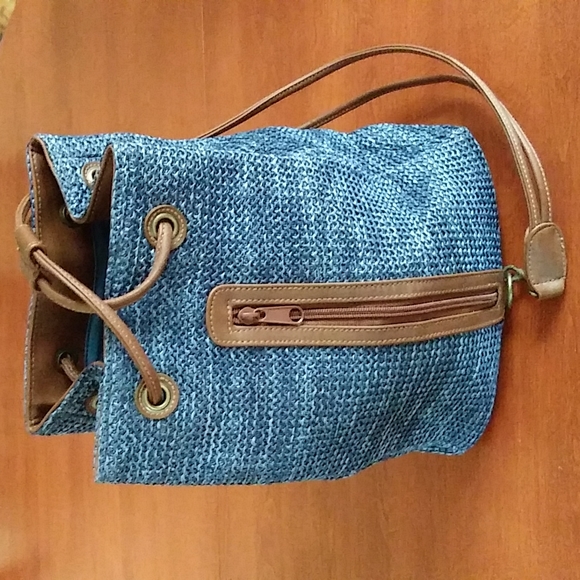 Handbags - Straw Sling Bag/Backpack
